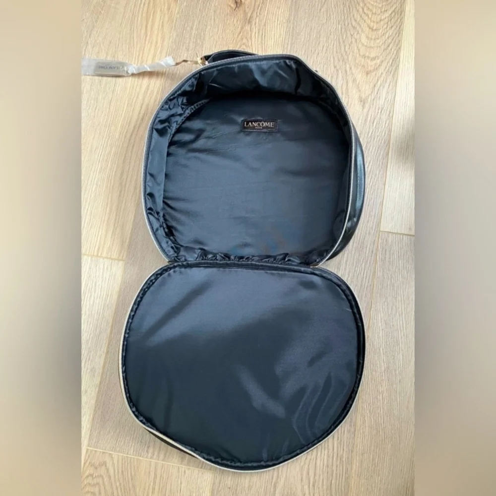 Lancôme Paris Cosmetic Train Case | Black Faux Leather | Large | NWOT